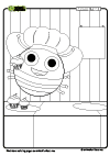 Coloring Page Bee Muffins