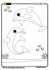 Coloring Page Dolphins