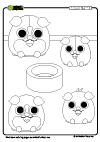 Coloring Page Guinea Pig