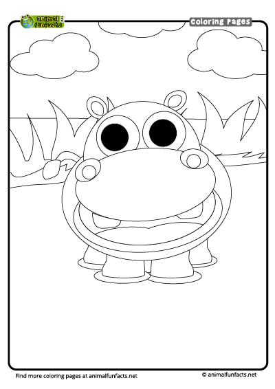 Coloring Page Hippo