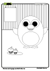 Coloring Page Penguin Muffins